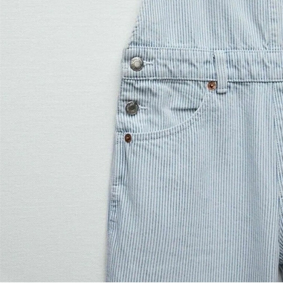 Zara Overalls Pin Striped medium weight - Picture 3 of 6